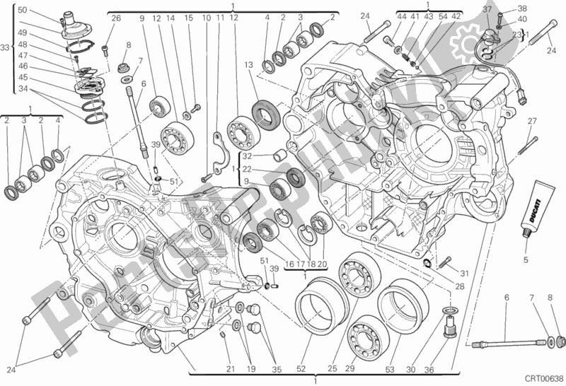 Alle onderdelen voor de Carter van de Ducati Monster 696 ABS Anniversary 2013